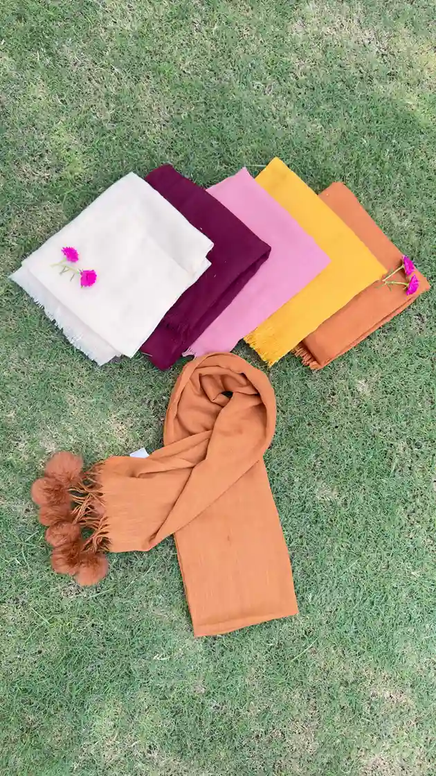 Beautiful collection of Haya Wears scarves in various colors